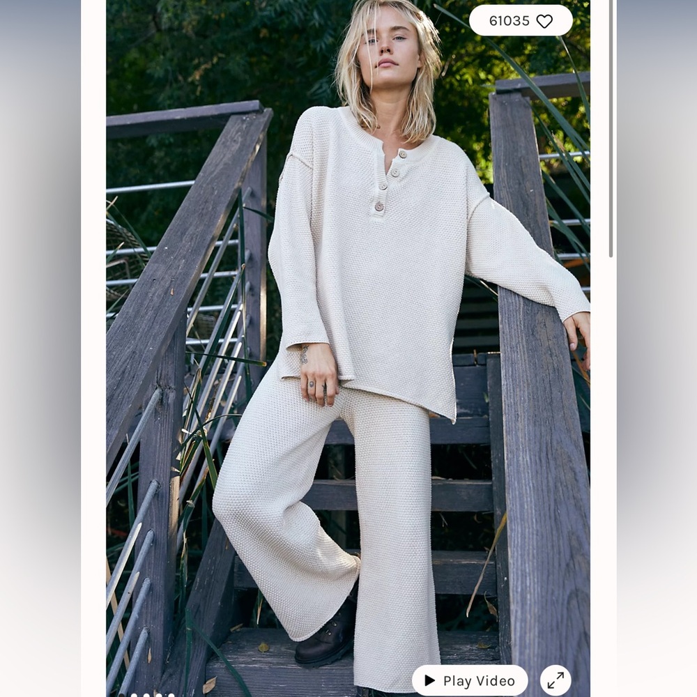 Free People Hailee Sweater Set in Au Lait, small
